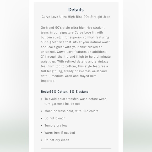 Curve Love Ultra High Rise 90s Straight Jeans with Criss-Cross Waist - Picture 7 of 7